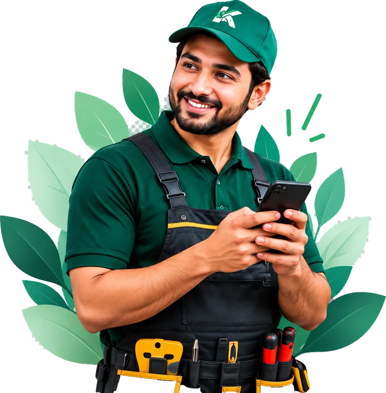 KaamWala worker ready to help customers